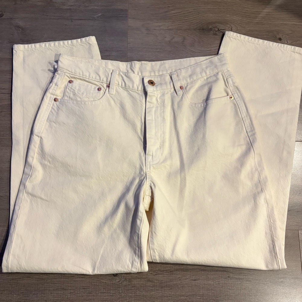 (P4) Unpublished straight leg jeans Cream Denim Jeans - Smoke NWT